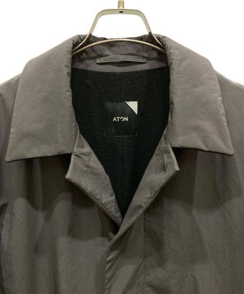 ATON（エイトン）ATON (エイトン) ASAKO NYLON BALMACAAN COAT ブラウン サイズ:SIZE 06の古着・服飾アイテム
