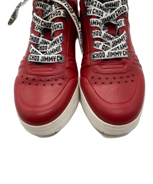 JIMMY CHOO（ジミーチュウ）JIMMY CHOO (ジミーチュウ) HAWAII/F ローカットスニーカー レッド サイズ:SIZE 37の古着・服飾アイテム