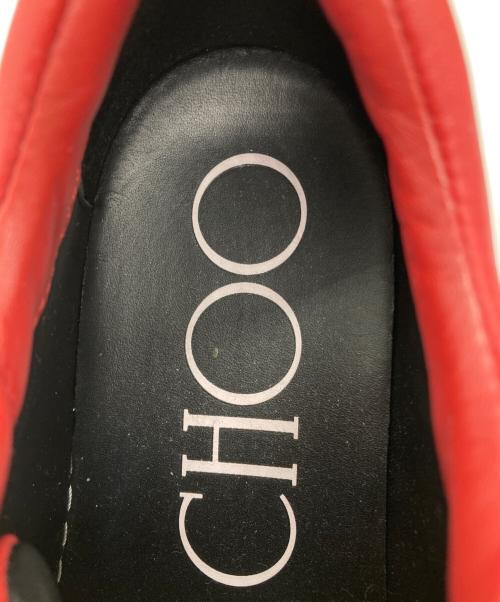 JIMMY CHOO（ジミーチュウ）JIMMY CHOO (ジミーチュウ) HAWAII/F ローカットスニーカー レッド サイズ:SIZE 37の古着・服飾アイテム