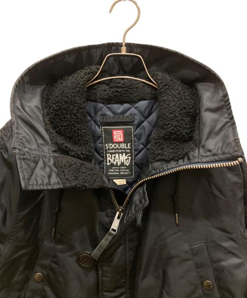 S/DOUBLE（エスダブル）S/DOUBLE (エスダブル) BEAMS (ビームス) N-3Bジャケット ブラック サイズ:SIZE Lの古着・服飾アイテム
