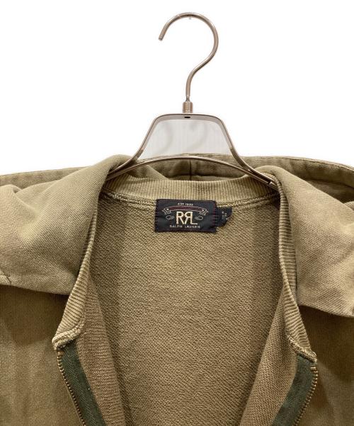 RRL（ダブルアールエル）RRL (ダブルアールエル) 後付けフードジップアップスウェットパーカー カーキ サイズ:SIZE Sの古着・服飾アイテム