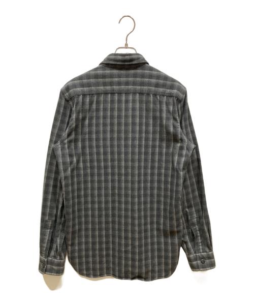 RRL（ダブルアールエル）RRL (ダブルアールエル) ハーフジップチェックシャツ グレー サイズ:SIZE Sの古着・服飾アイテム