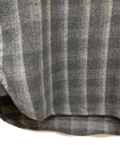 RRL（ダブルアールエル）RRL (ダブルアールエル) ハーフジップチェックシャツ グレー サイズ:SIZE Sの古着・服飾アイテム