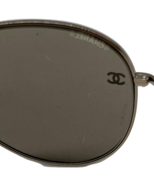 CHANEL（シャネル）CHANEL (シャネル) パイロット シェイプ サングラス シルバー サイズ:59□14 135 3Nの古着・服飾アイテム
