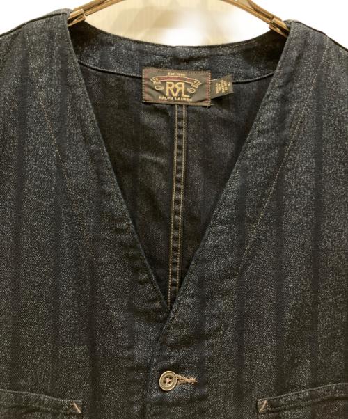 RRL（ダブルアールエル）RRL (ダブルアールエル) インディゴ ストライプベスト インディゴ サイズ:SIZE Mの古着・服飾アイテム