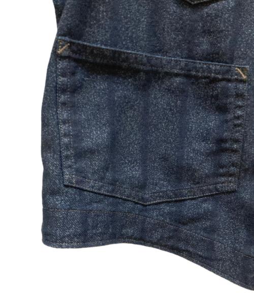 RRL（ダブルアールエル）RRL (ダブルアールエル) インディゴ ストライプベスト インディゴ サイズ:SIZE Mの古着・服飾アイテム