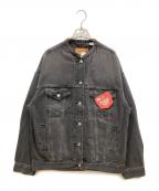 LEVI'S×JOURNAL STANDARD relumeリーバイス×ジャーナルスタンダード レリューム）の古着「別注COLLARLESS XL TRUCKER」｜ブラック