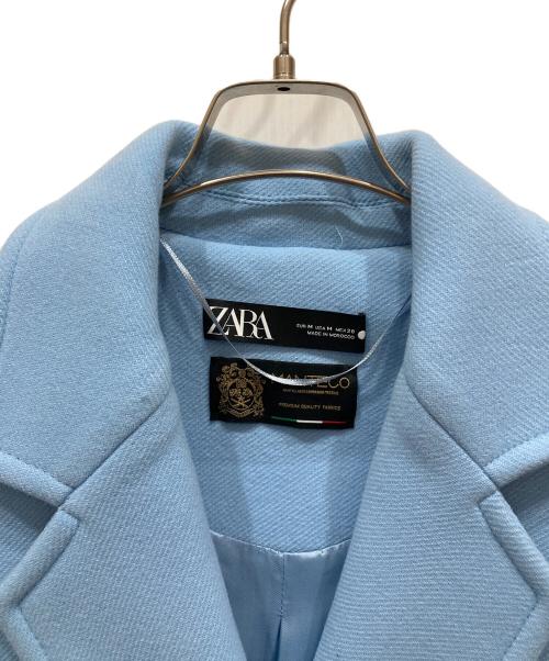 ZARA（ザラ）ZARA (ザラ) ビックシルエットダブルロングコート ブルー サイズ:SIZE Mの古着・服飾アイテム