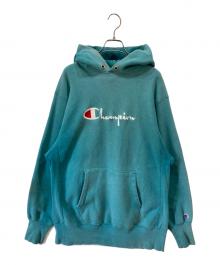 Champion（チャンピオン）の古着「リバースウィーブプルオーバーパーカー」｜グリーン