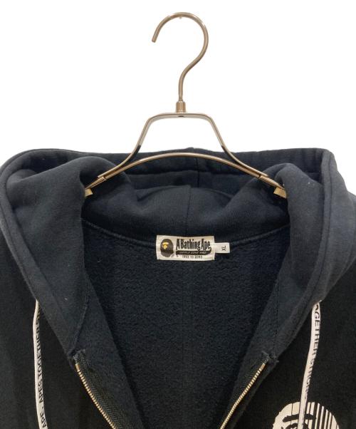 A BATHING APE（アベイシングエイプ）A BATHING APE (アベイシングエイプ) プリントジップパーカー ブラック サイズ:SIZE XLの古着・服飾アイテム
