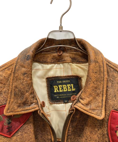 THE ORIGIN REBEL（オリジンレーベル）THE ORIGIN REBEL (オリジンレーベル) レザージャケット ブラウン サイズ:SIZE Mの古着・服飾アイテム