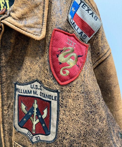 THE ORIGIN REBEL（オリジンレーベル）THE ORIGIN REBEL (オリジンレーベル) レザージャケット ブラウン サイズ:SIZE Mの古着・服飾アイテム