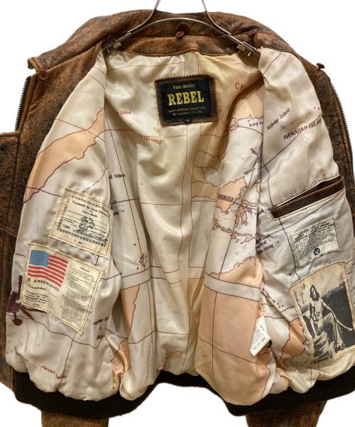 THE ORIGIN REBEL（オリジンレーベル）THE ORIGIN REBEL (オリジンレーベル) レザージャケット ブラウン サイズ:SIZE Mの古着・服飾アイテム