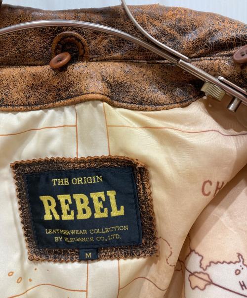 THE ORIGIN REBEL（オリジンレーベル）THE ORIGIN REBEL (オリジンレーベル) レザージャケット ブラウン サイズ:SIZE Mの古着・服飾アイテム