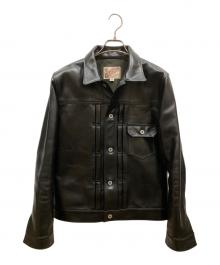 Y'2 leather（ワイツーレザー）の古着「EB-140 ECO HORSE 1st G JACKET」｜ブラック