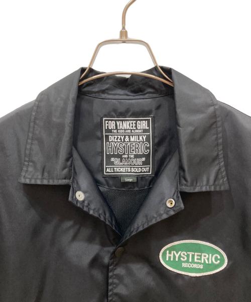 Hysteric Glamour（ヒステリックグラマー）Hysteric Glamour (ヒステリックグラマー) HYSTERIC RECORDS コーチジャケット ブラック サイズ:SIZE Lの古着・服飾アイテム