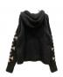 ASKYURSELF (アスクユアセルフ) BRUSHED CROSS ZIP KNIT HOODIE ブラック サイズ:SIZE M：25000円