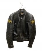 VANSONバンソン）の古着「レザーライダースジャケット」｜ブラック