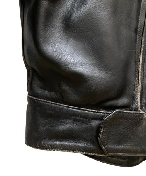 VANSON（バンソン）VANSON (バンソン) レザーライダースジャケット ブラック サイズ:SIZE38の古着・服飾アイテム