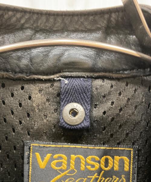VANSON（バンソン）VANSON (バンソン) レザーライダースジャケット ブラック サイズ:SIZE38の古着・服飾アイテム