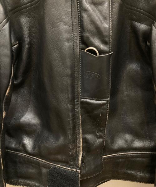 VANSON（バンソン）VANSON (バンソン) レザーライダースジャケット ブラック サイズ:SIZE38の古着・服飾アイテム