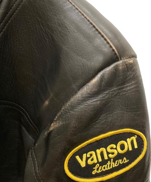 VANSON（バンソン）VANSON (バンソン) レザーライダースジャケット ブラック サイズ:SIZE38の古着・服飾アイテム
