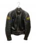 VANSON（バンソン）の古着「レザーライダースジャケット」｜ブラック