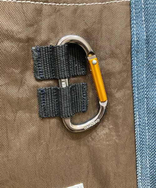flap berry（フラップベリー）Flap Berry (フラップベリー) 鷹狩切替ワークパンツ インディゴ×ブラウン サイズ:SIZE 36の古着・服飾アイテム