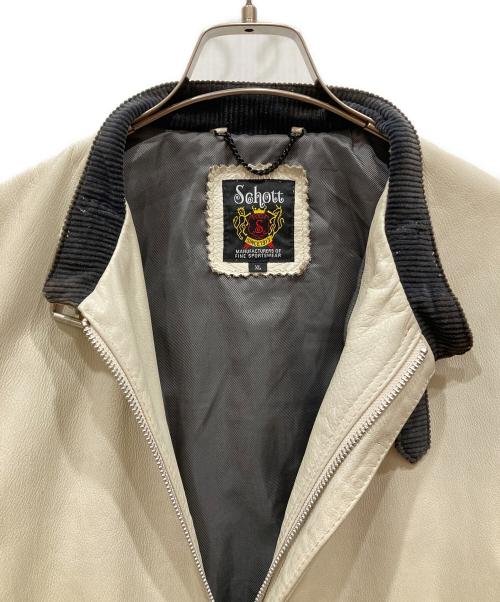 Schott（ショット）Schott (ショット) シングルライダースジャケット ホワイト サイズ:SIZE XLの古着・服飾アイテム