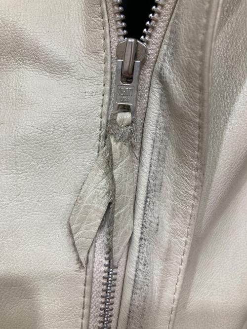 Schott（ショット）Schott (ショット) シングルライダースジャケット ホワイト サイズ:SIZE XLの古着・服飾アイテム