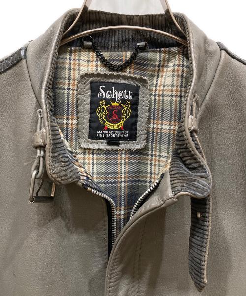 Schott（ショット）Schott (ショット) クラシックレザージャケット グレー サイズ:SIZE Lの古着・服飾アイテム