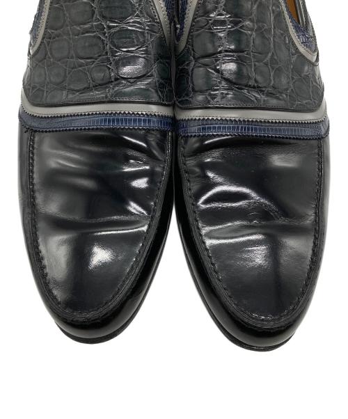 GUCCI（グッチ）GUCCI (グッチ) クロコリザードローファー ブラック サイズ:SIZE 11の古着・服飾アイテム