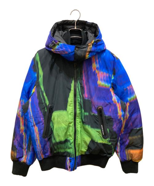 DIESEL（ディーゼル）DIESEL (ディーゼル) サイケデリックオーバープリント中綿ジャケット ブラック サイズ:SIZE Mの古着・服飾アイテム
