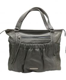 BURBERRY（バーバリー）の古着「エンボス加工レザートートバッグ」｜グレー