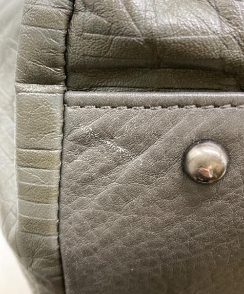 BURBERRY（バーバリー）BURBERRY (バーバリー) エンボス加工レザートートバッグ グレーの古着・服飾アイテム