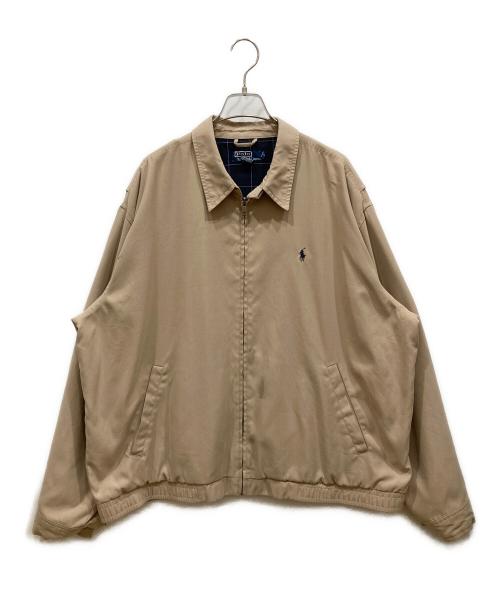 POLO RALPH LAUREN（ポロ・ラルフローレン）POLO RALPH LAUREN (ポロ・ラルフローレン) ロゴ刺繍スイングトップ ベージュ サイズ:SIZE XLの古着・服飾アイテム