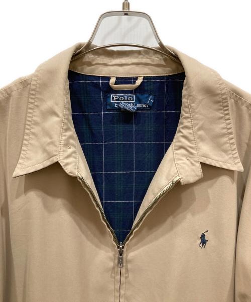 POLO RALPH LAUREN（ポロ・ラルフローレン）POLO RALPH LAUREN (ポロ・ラルフローレン) ロゴ刺繍スイングトップ ベージュ サイズ:SIZE XLの古着・服飾アイテム
