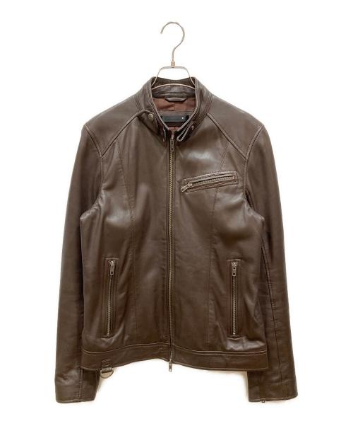 Liugoo Leathers（リューグーレザーズ）LIUGOO LEATHERS (リューグーレザーズ) ラムレザージャケット ブラウン サイズ:SIZE Mの古着・服飾アイテム