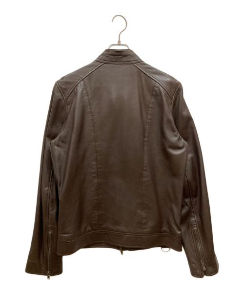 Liugoo Leathers（リューグーレザーズ）LIUGOO LEATHERS (リューグーレザーズ) ラムレザージャケット ブラウン サイズ:SIZE Mの古着・服飾アイテム