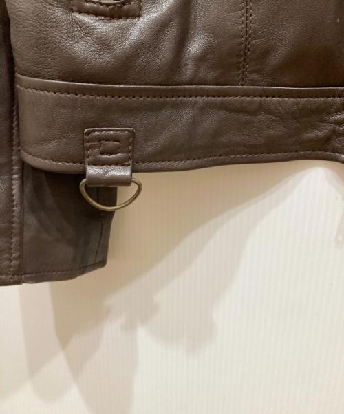 Liugoo Leathers（リューグーレザーズ）LIUGOO LEATHERS (リューグーレザーズ) ラムレザージャケット ブラウン サイズ:SIZE Mの古着・服飾アイテム