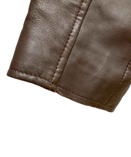 Liugoo Leathers（リューグーレザーズ）LIUGOO LEATHERS (リューグーレザーズ) ラムレザージャケット ブラウン サイズ:SIZE Mの古着・服飾アイテム