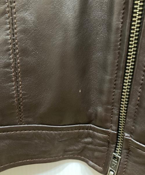 Liugoo Leathers（リューグーレザーズ）LIUGOO LEATHERS (リューグーレザーズ) ラムレザージャケット ブラウン サイズ:SIZE Mの古着・服飾アイテム