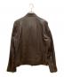 LIUGOO LEATHERS (リューグーレザーズ) ラムレザージャケット ブラウン サイズ:SIZE M：11000円