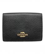 COACHコーチ）の古着「3つ折り財布」｜ブラック