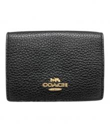 COACH（コーチ）の古着「3つ折り財布」｜ブラック