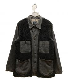 NEIGHBORHOOD（ネイバーフッド）の古着「ボアデニムカバーオール」｜ブラック