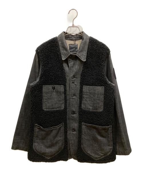 NEIGHBORHOOD（ネイバーフッド）NEIGHBORHOOD (ネイバーフッド) ボアデニムカバーオール ブラック サイズ:SIZE Mの古着・服飾アイテム