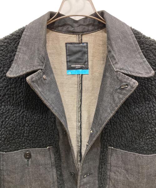 NEIGHBORHOOD（ネイバーフッド）NEIGHBORHOOD (ネイバーフッド) ボアデニムカバーオール ブラック サイズ:SIZE Mの古着・服飾アイテム