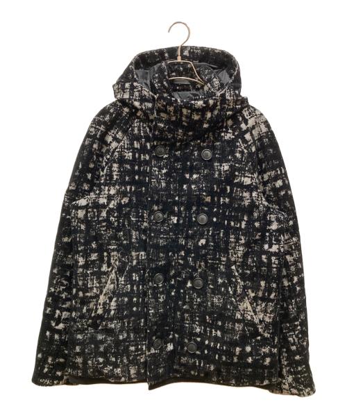 GIORGIO ARMANI（ジョルジオアルマーニ）GIORGIO ARMANI (ジョルジオアルマーニ) ツイード中綿ジャケット ブラック サイズ:SIZE 50の古着・服飾アイテム