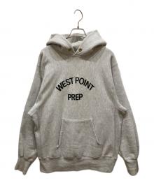 Champion REVERSE WEAVE（チャンピオン リバース ウィーブ）の古着「アーチロゴプルオーバーパーカー」｜グレー